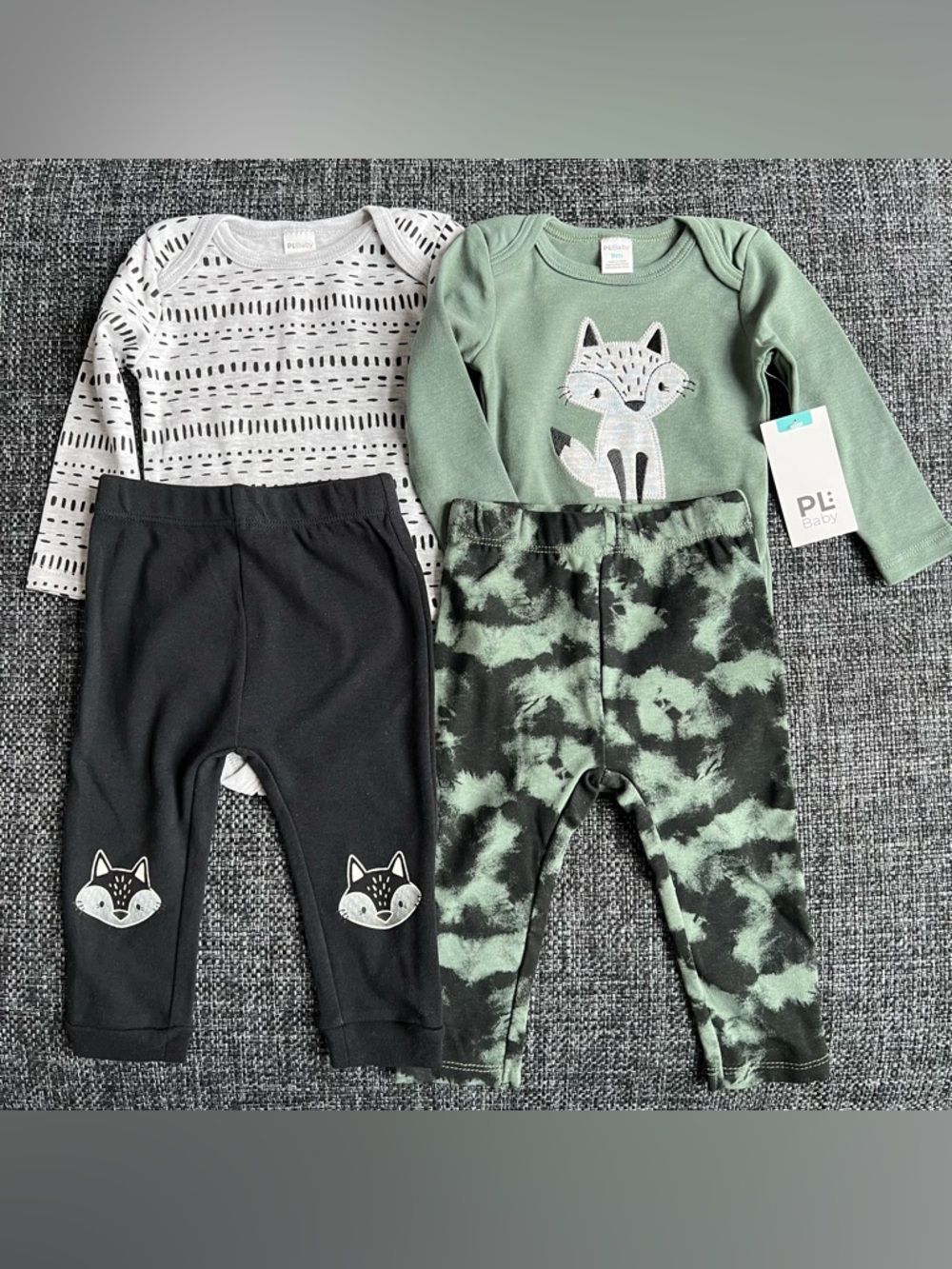 NWT PL Baby Fox 4 Piece Mix and Match Set Size 9 Months